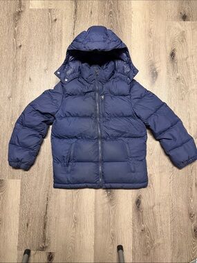 Ralph Lauren Kids Royal Blue Puffer Jacket with Hood